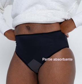 Culotte Taille Haute Noire Flux Moyen face 2 FEMPO